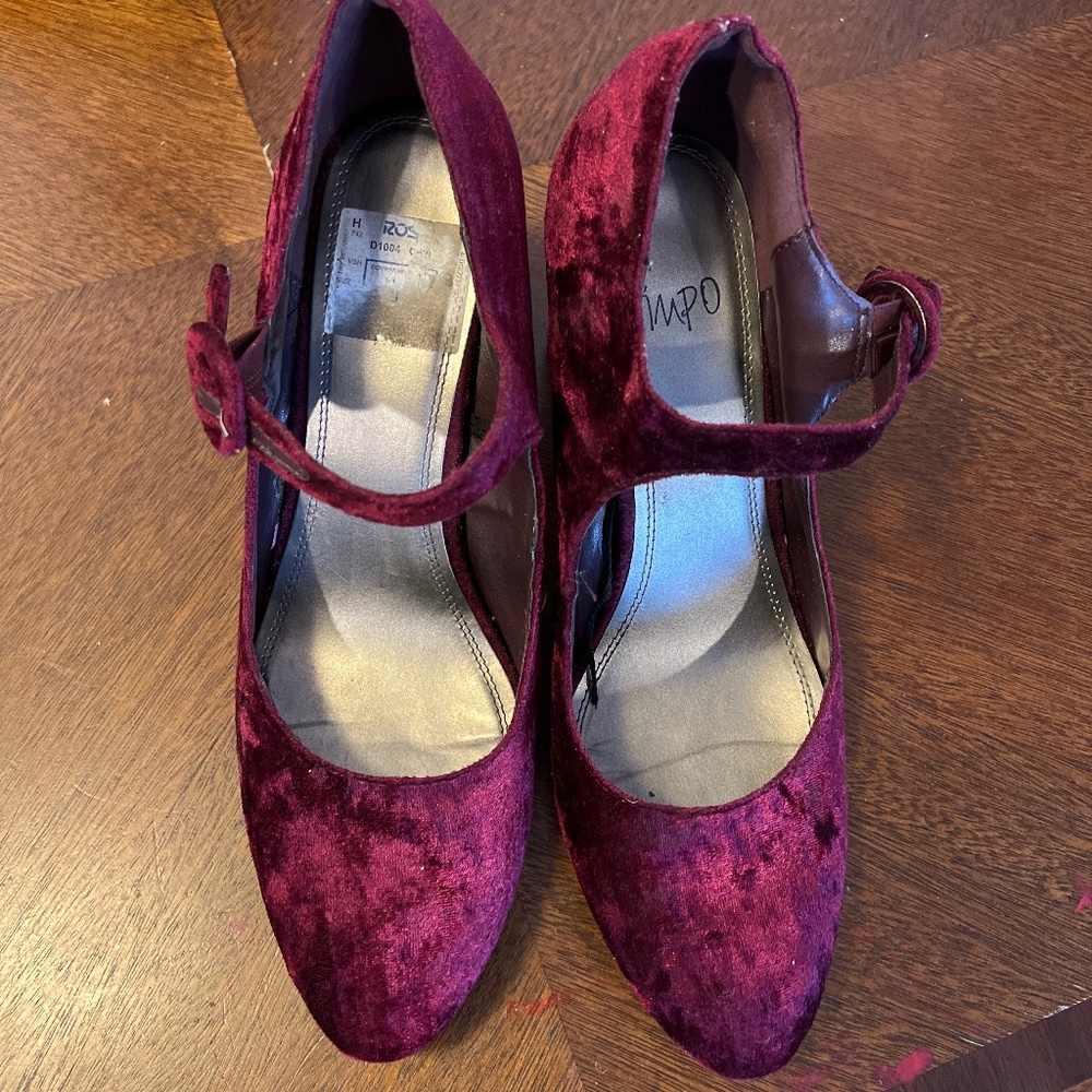 Impo Velvet Mary Jane Heels